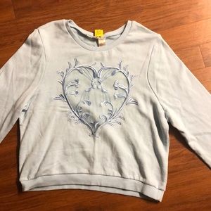 Mesh heart crop top